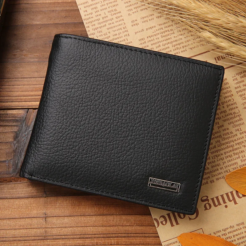 100% Genuine Leather Men Wallets Premium Product Real Cowhide Wallets for Man Short Black Walet Portefeuille Homme - Image 5
